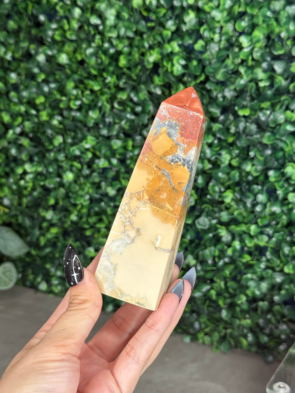 Brecciated Jasper Tower Crystal Carving - Indonesia