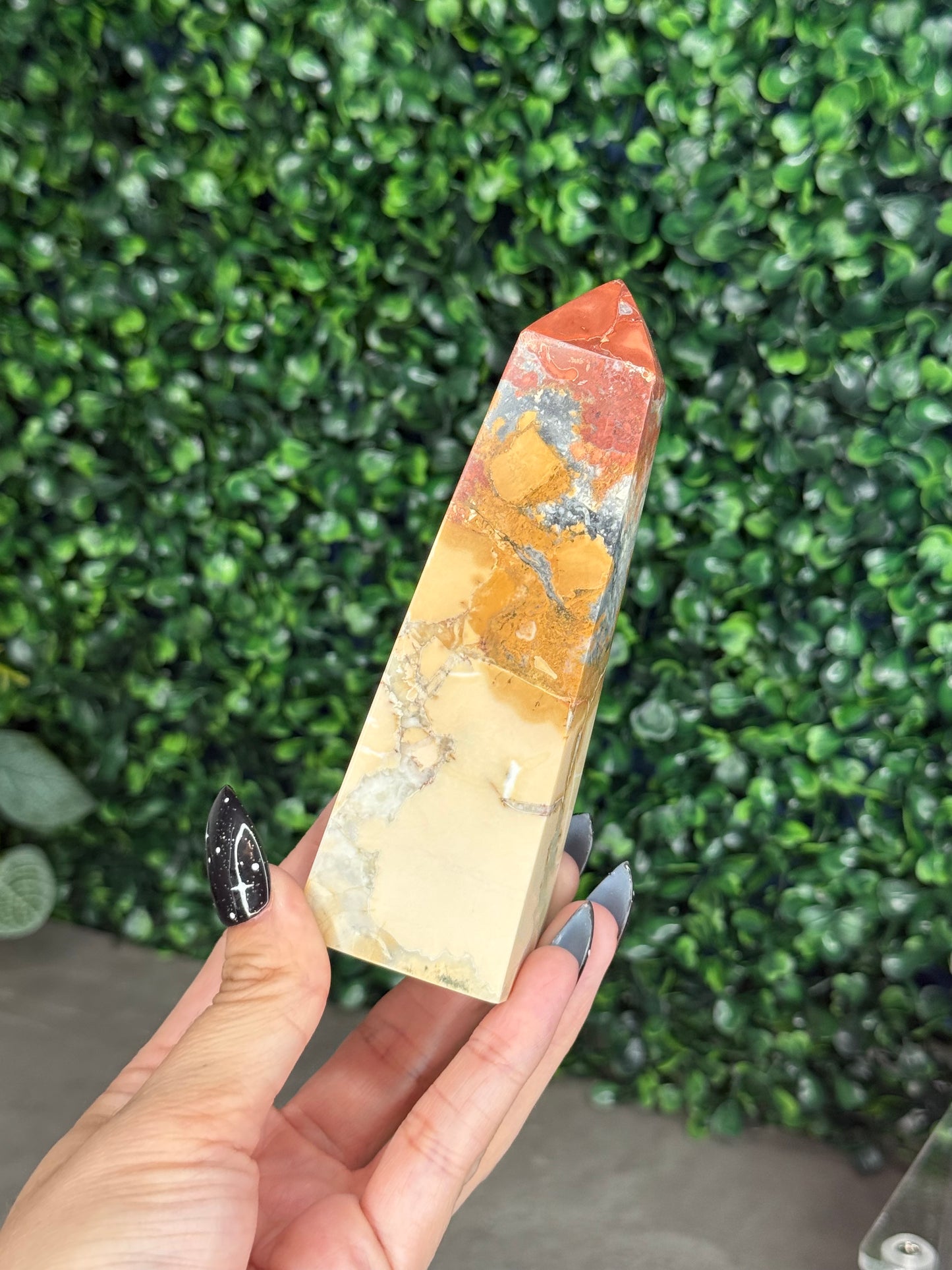 Brecciated Jasper Tower Crystal Carving - Indonesia