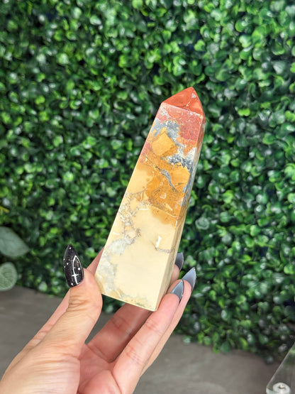 Brecciated Jasper Tower Crystal Carving - Indonesia