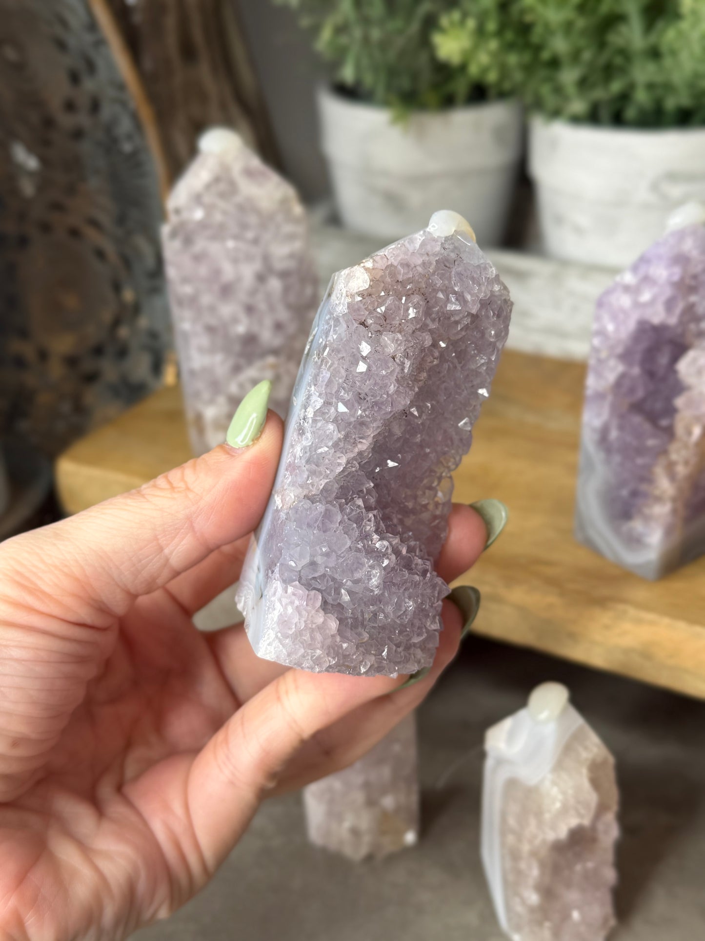 Druzy Raw Agate Crystal Towers