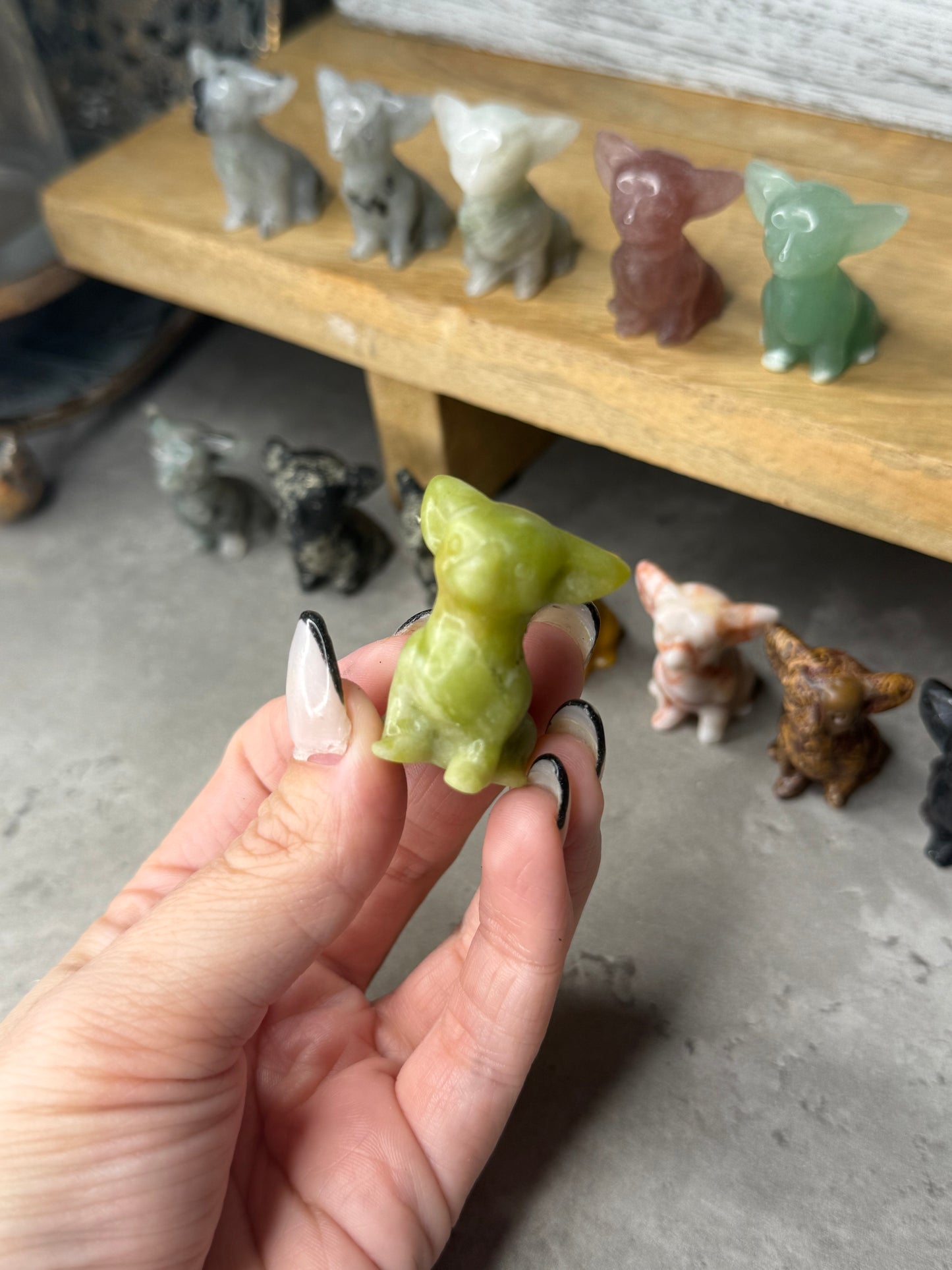 Chihuahua Dog Mini Crystal Carving