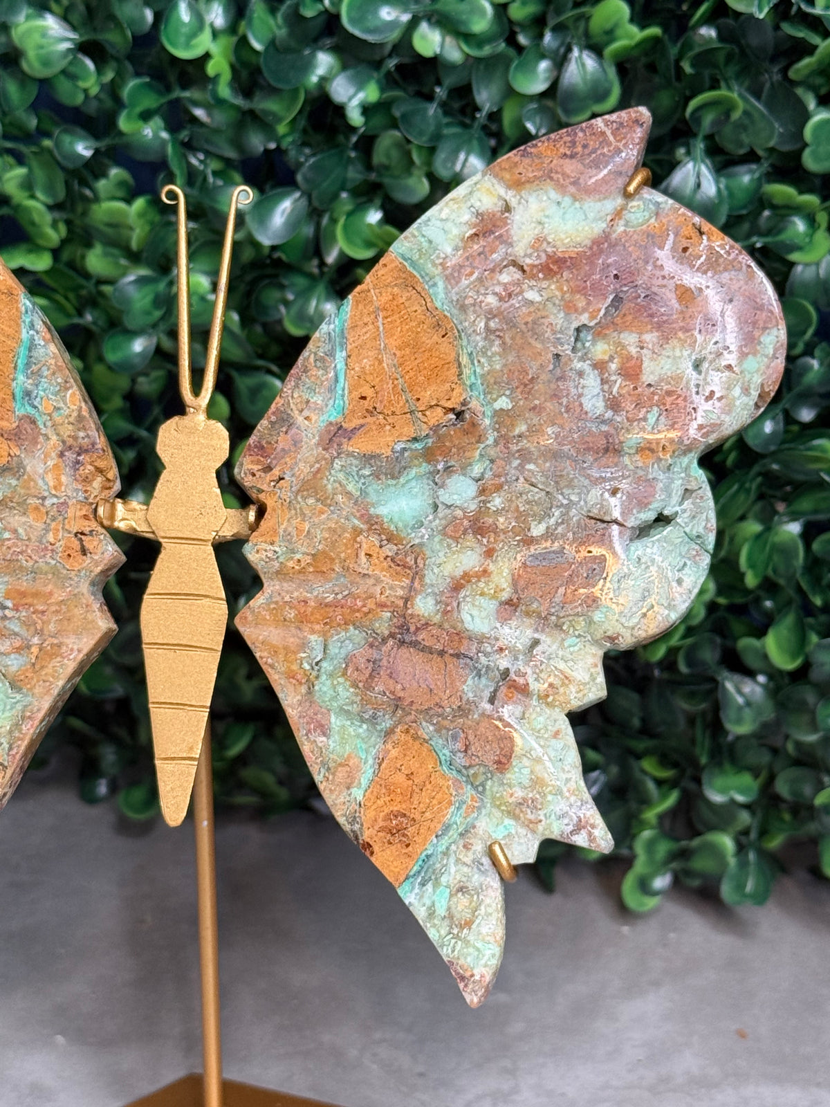 Smithsonite Butterfly Wings Crystal Carving - Indonesia