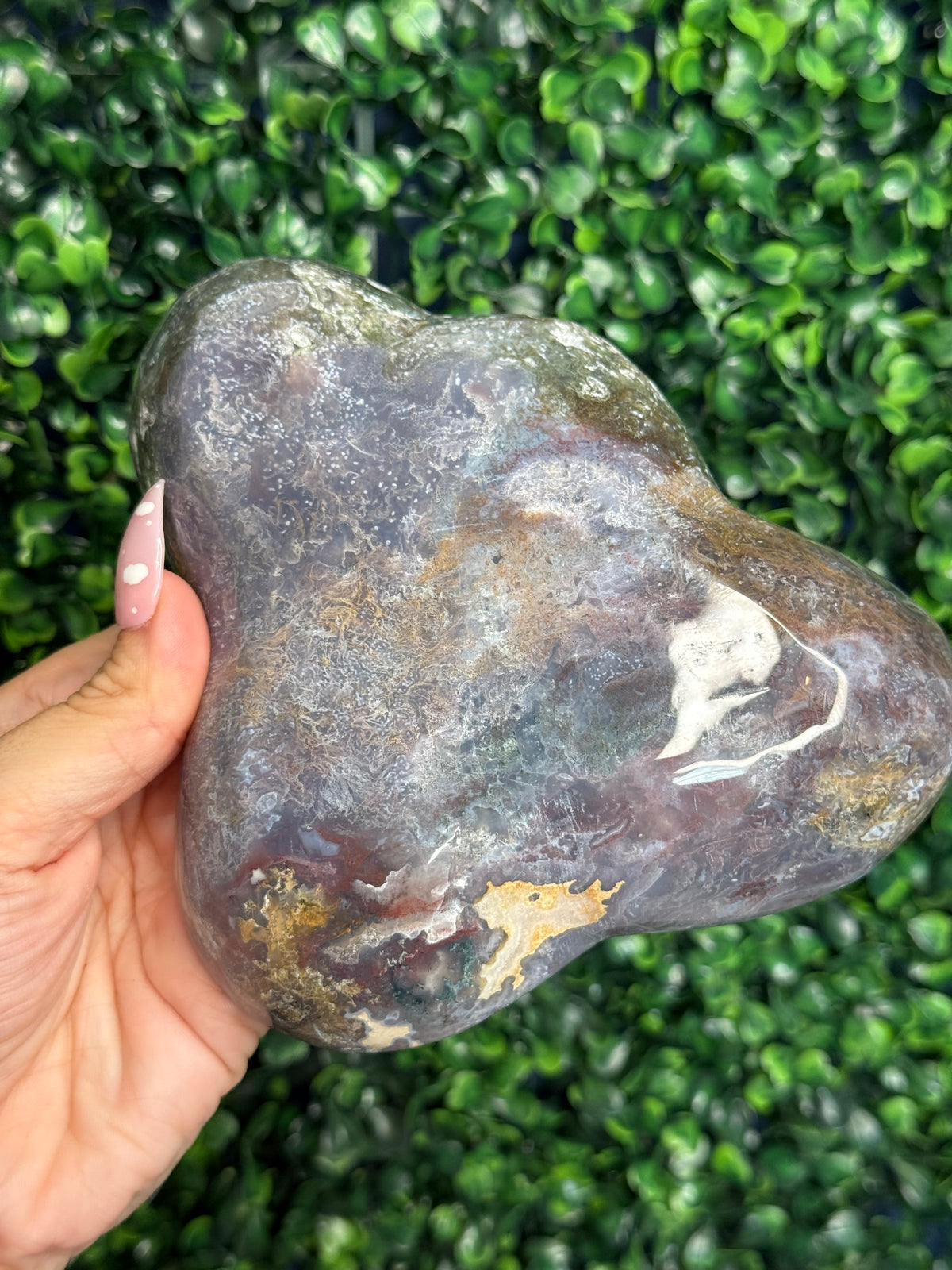 Pink Ocean Jasper Bowl 407g Madagascar