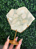Green Milano Jasper Slab Crystal Carving - Indonesia B