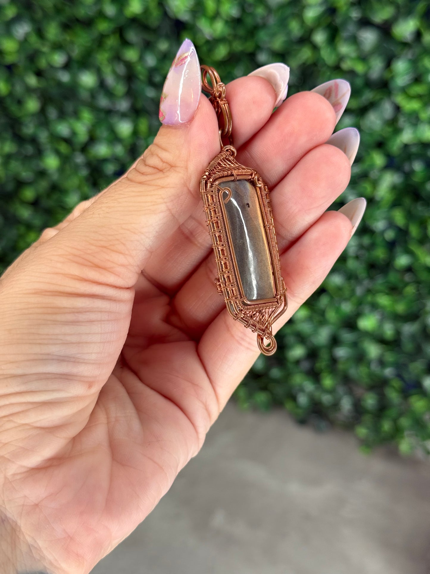 Wire Wrapped Labradorite Pendant from Indonesia