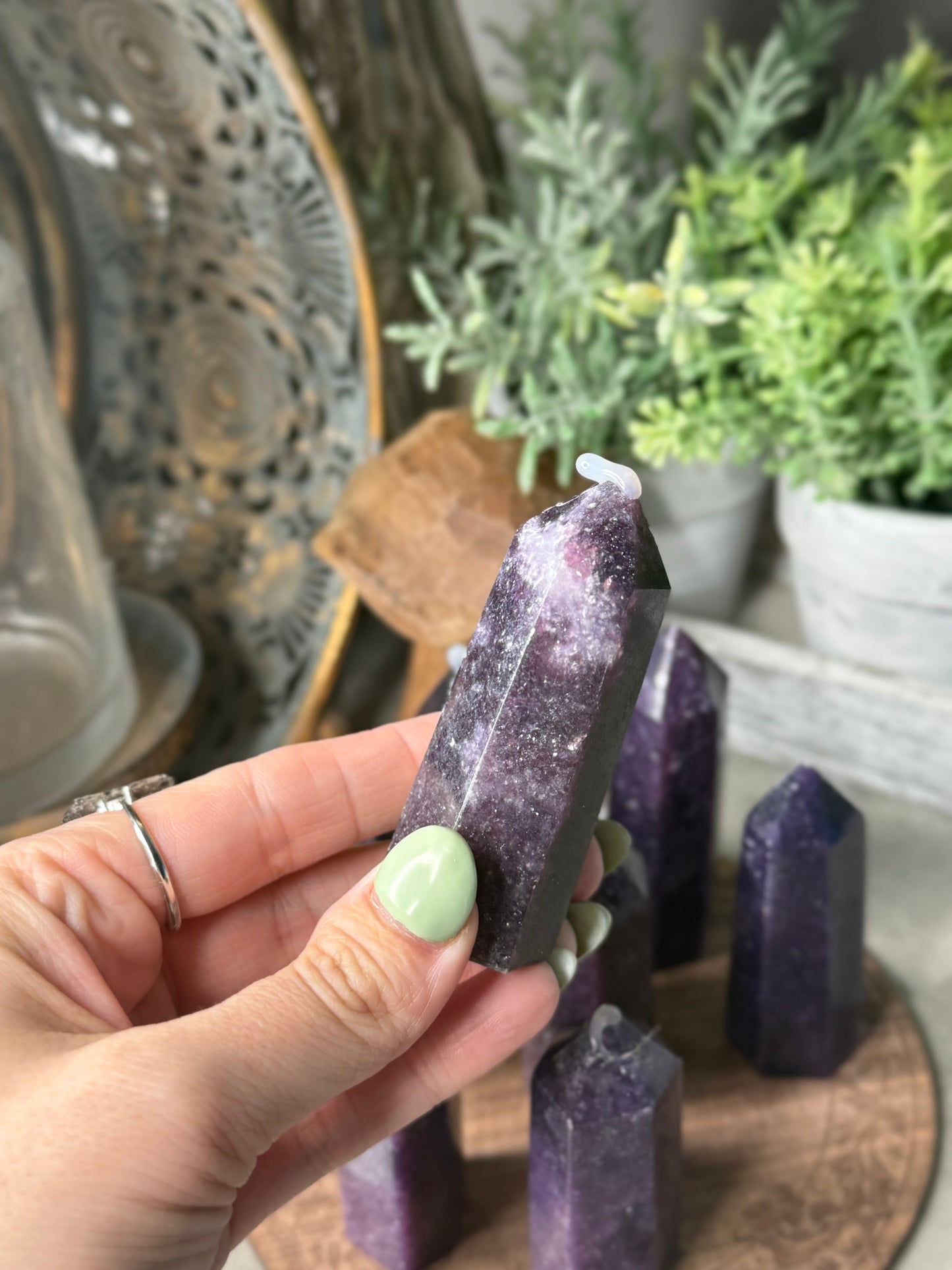 Lepidolite Crystal Towers