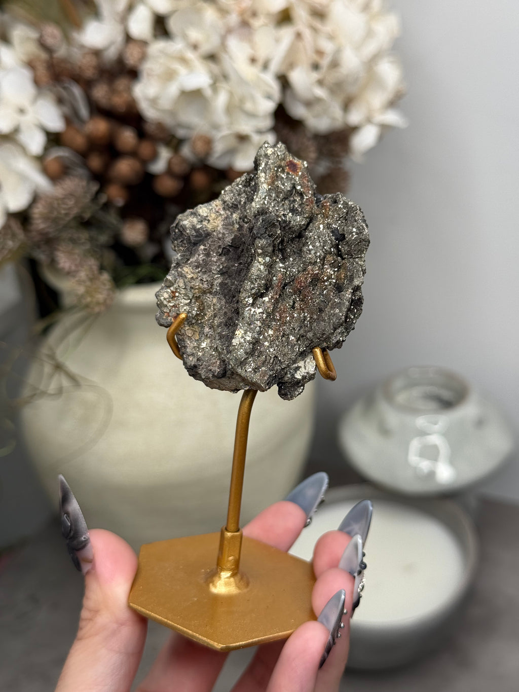 Pyritized Petrified Wood from Indonesia - G