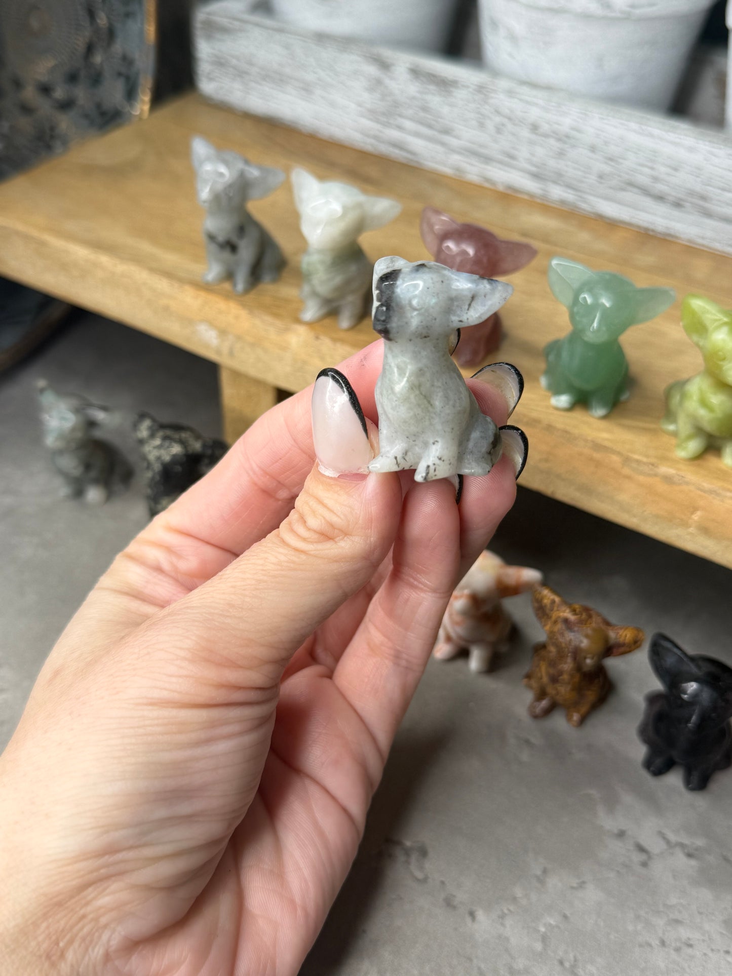 Chihuahua Dog Mini Crystal Carving