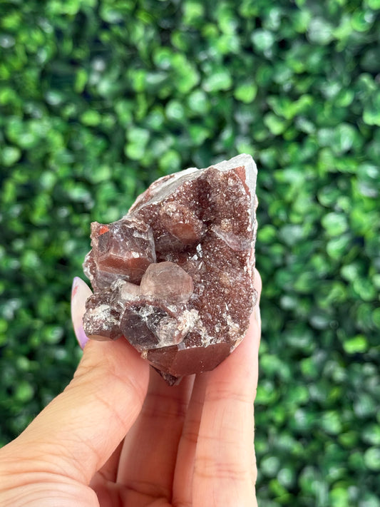Red Hematite Quartz Crystal Specimen - Morocco C