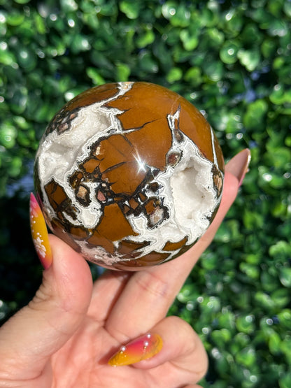 Brecciated Jasper Druzy Sphere - Indonesia