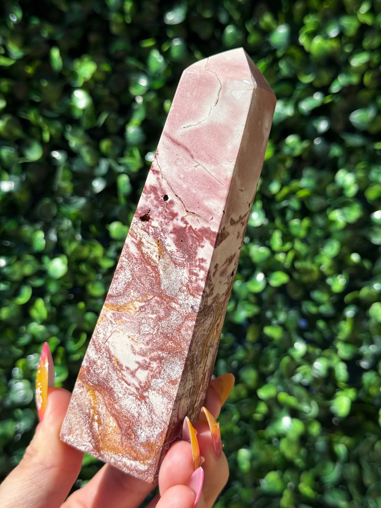 Pink Picture Jasper Crystal Towers - Indonesia