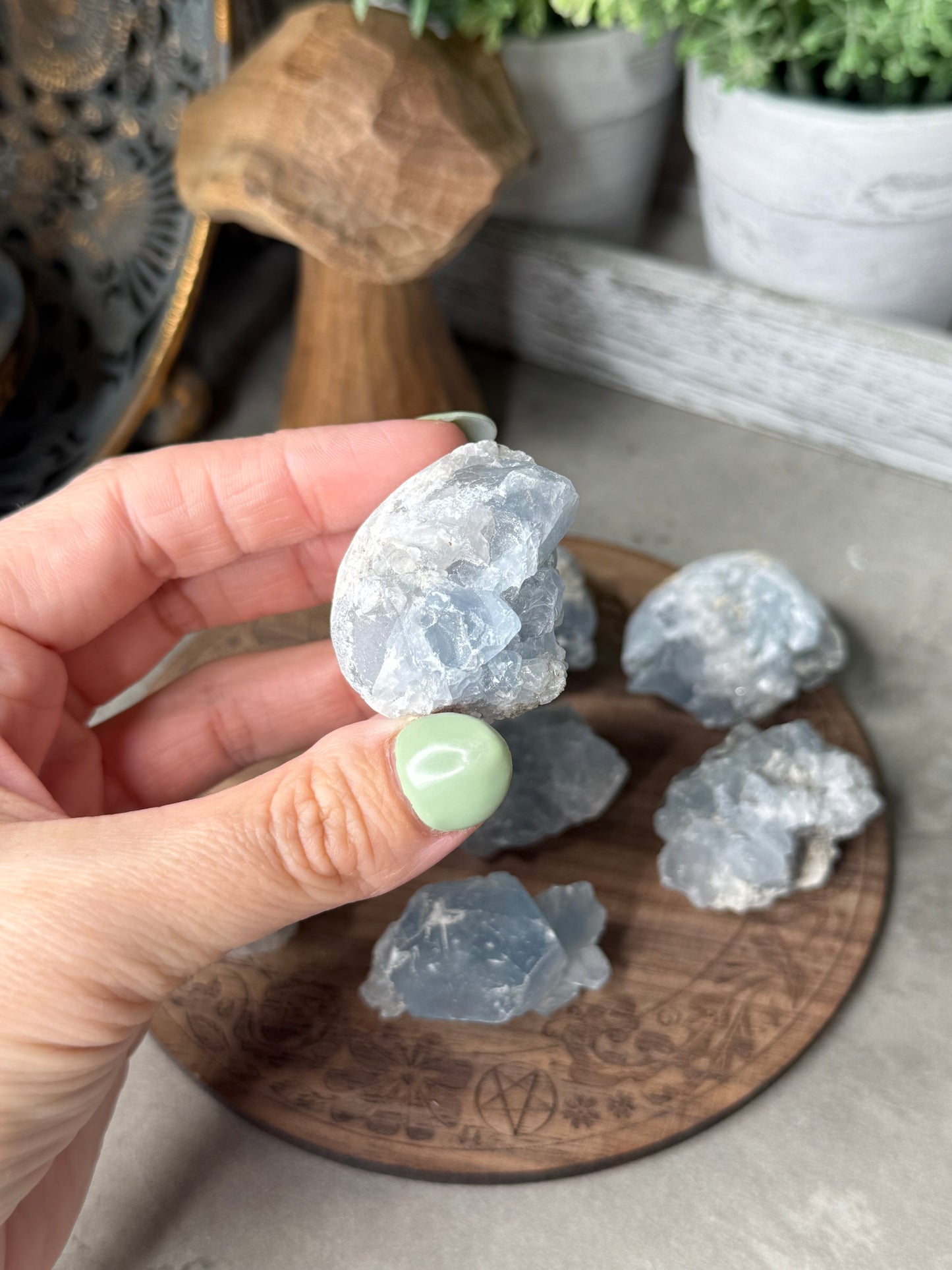 Raw Celestite Crystal Pieces - Random