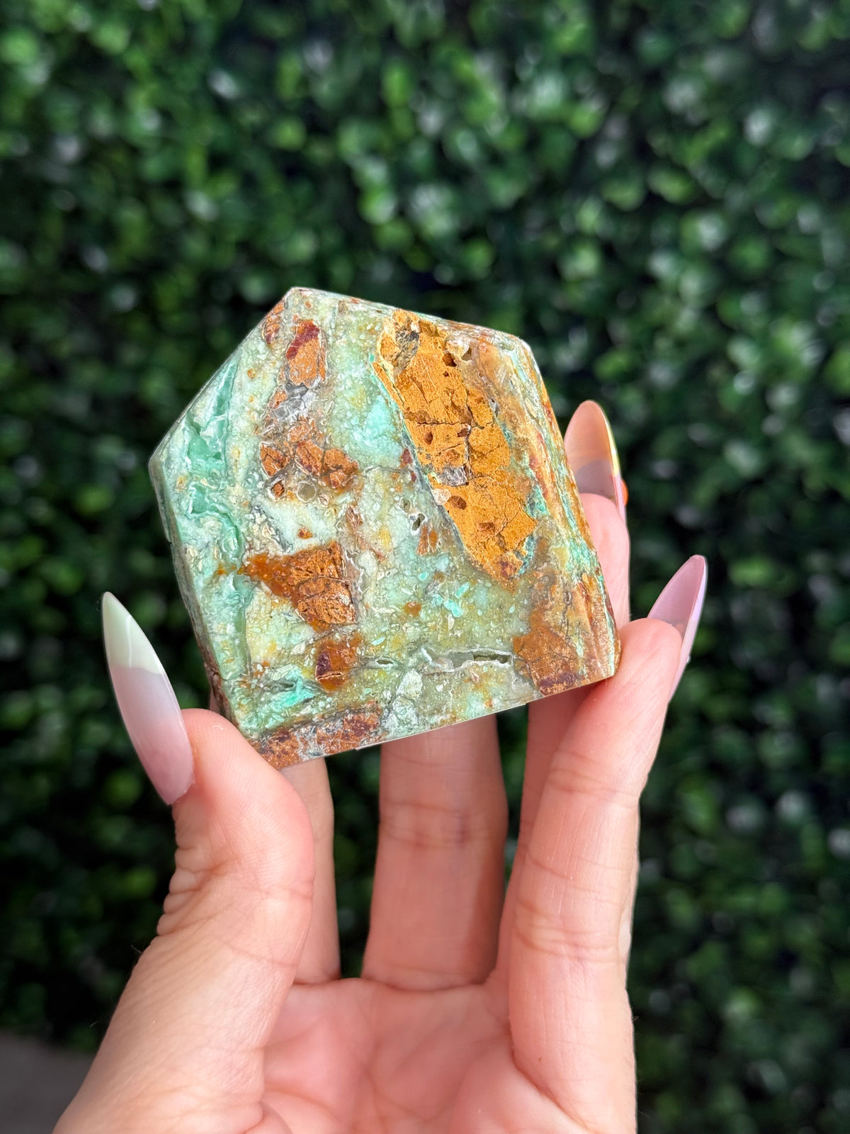 Smithsonite Domino Tower Crystal Carving - Indonesia - A