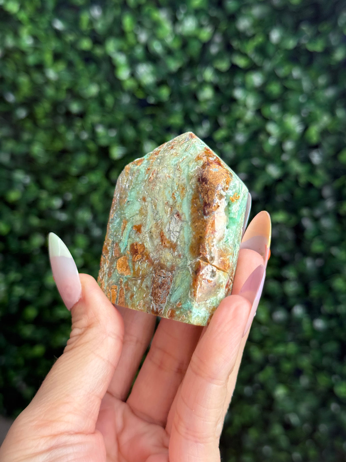 Smithsonite Domino Tower Crystal Carving - Indonesia - A