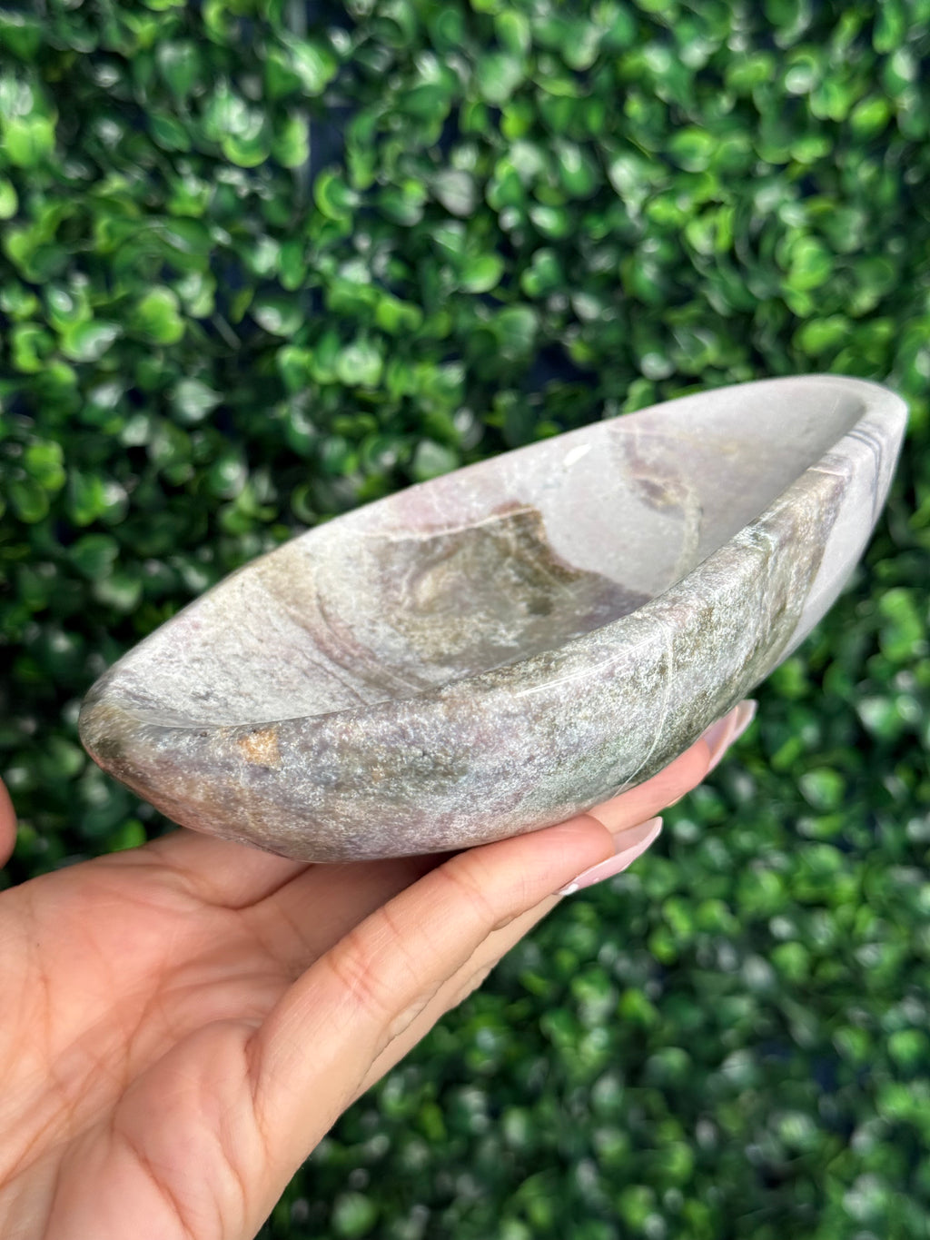 Pink Ocean Jasper Bowl 333g Madagascar