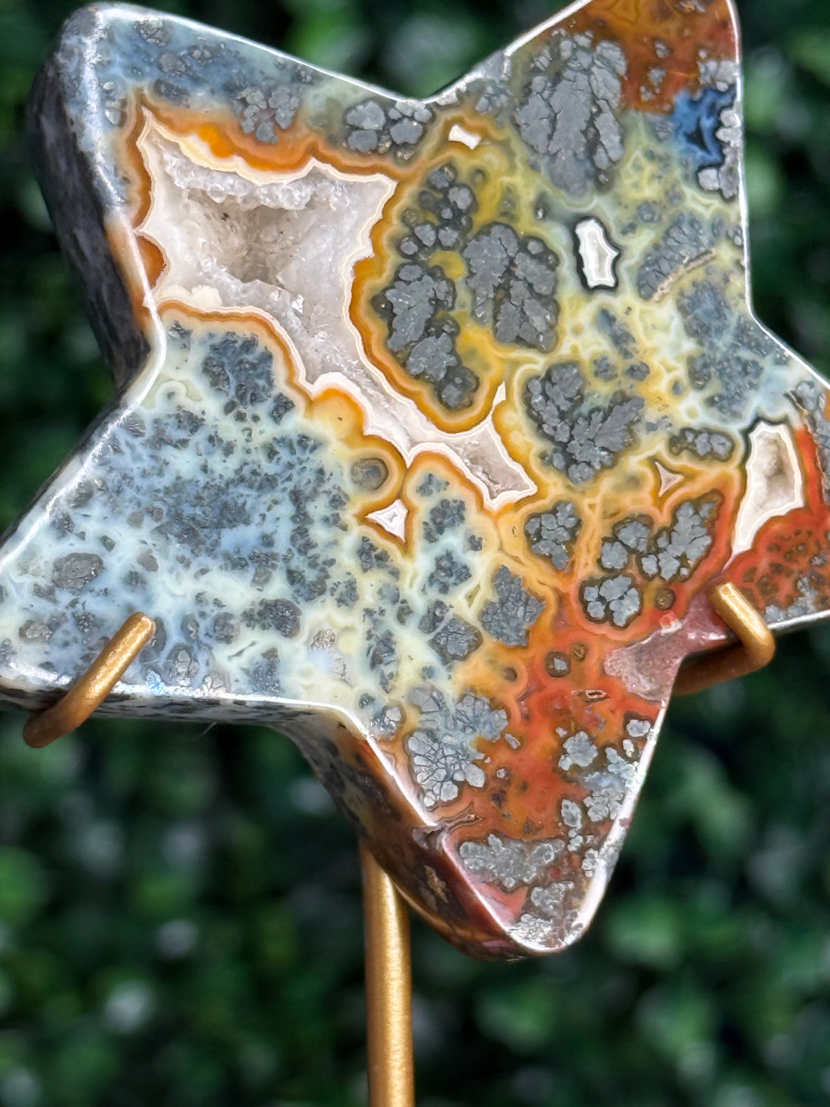 Colourful Marcasite Star Crystal Carving - Indonesia