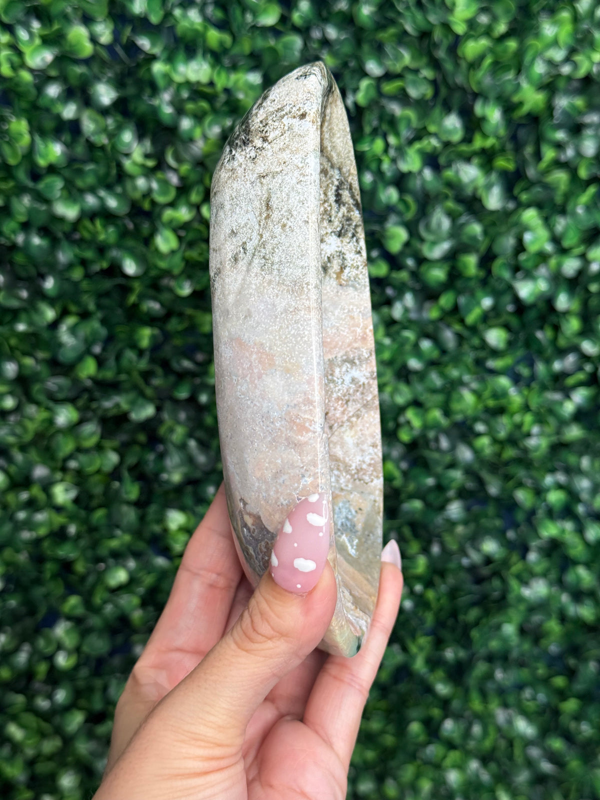 Pink Ocean Jasper Bowl 353g Madagascar