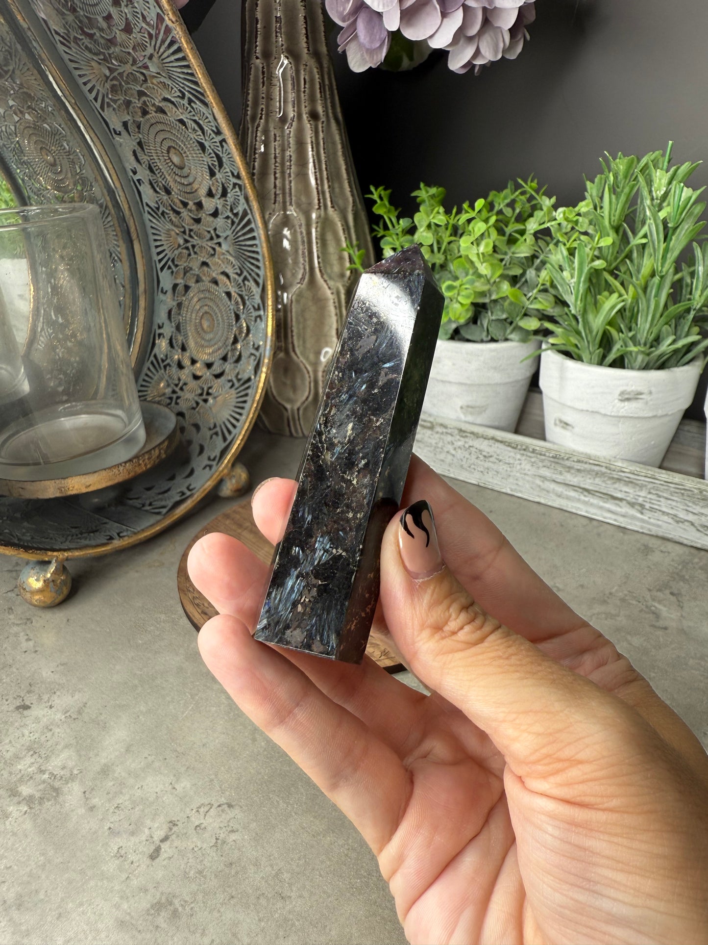 Arfvedsonite Firework Stone Crystal Towers