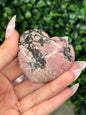 Rhodonite Hearts Crystal Carvings