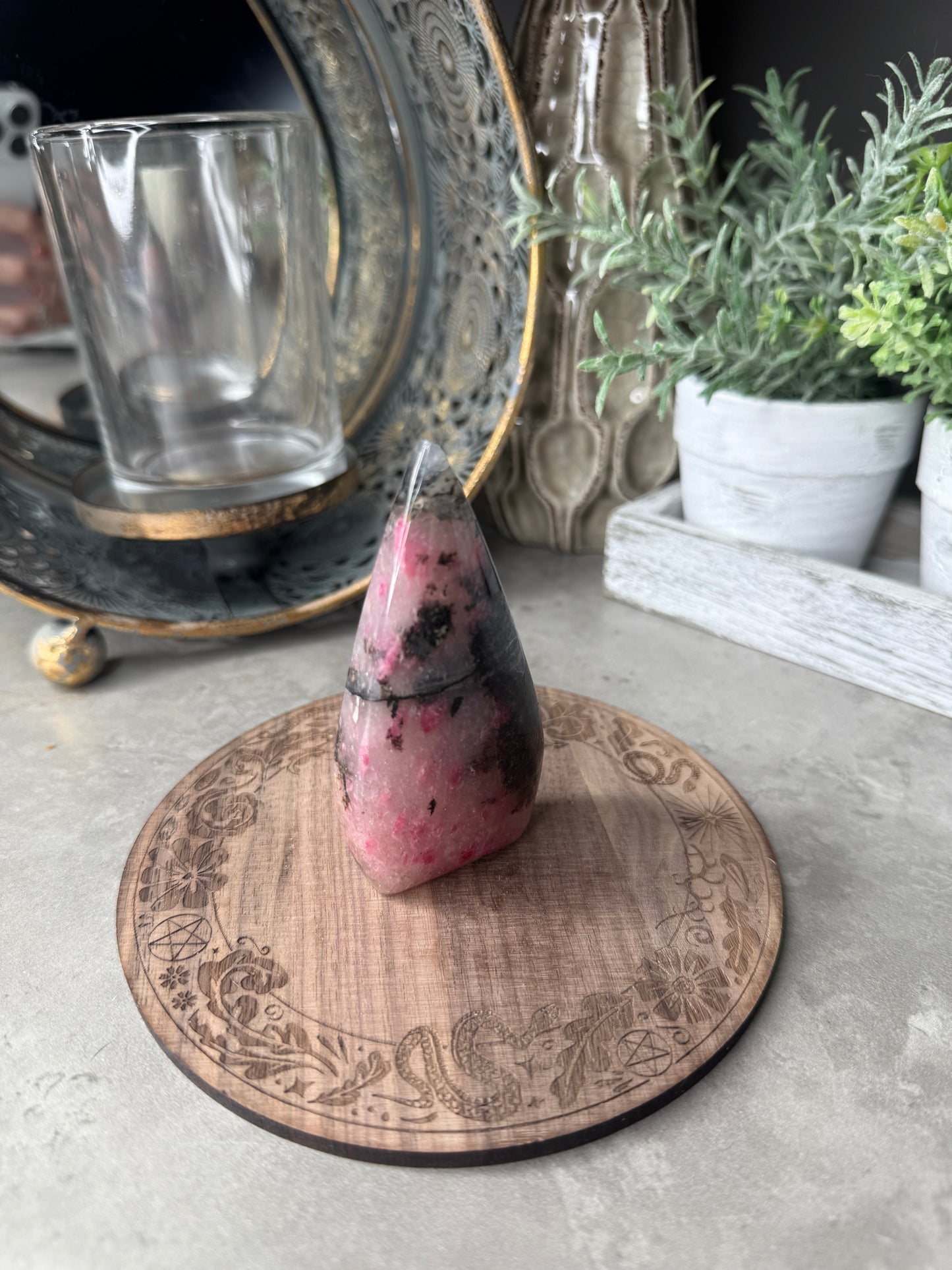 Icy Rhodonite (Sakura Rain) Teardrop