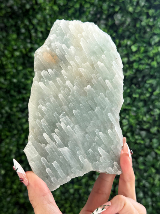 Blue Chalcedony Crystal Specimen from India 242g