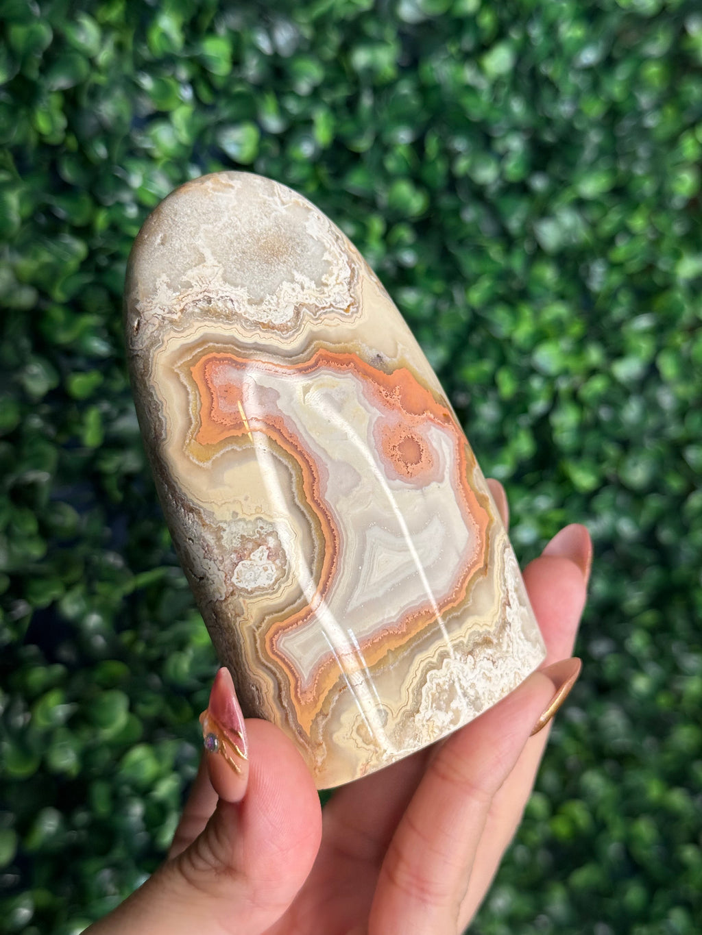 Colourful Crazy Lace Agate Freeform Crystal Carving from Indonesia A