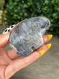 Blue Plume Agate Bear Crystal Carvings - Indonesia