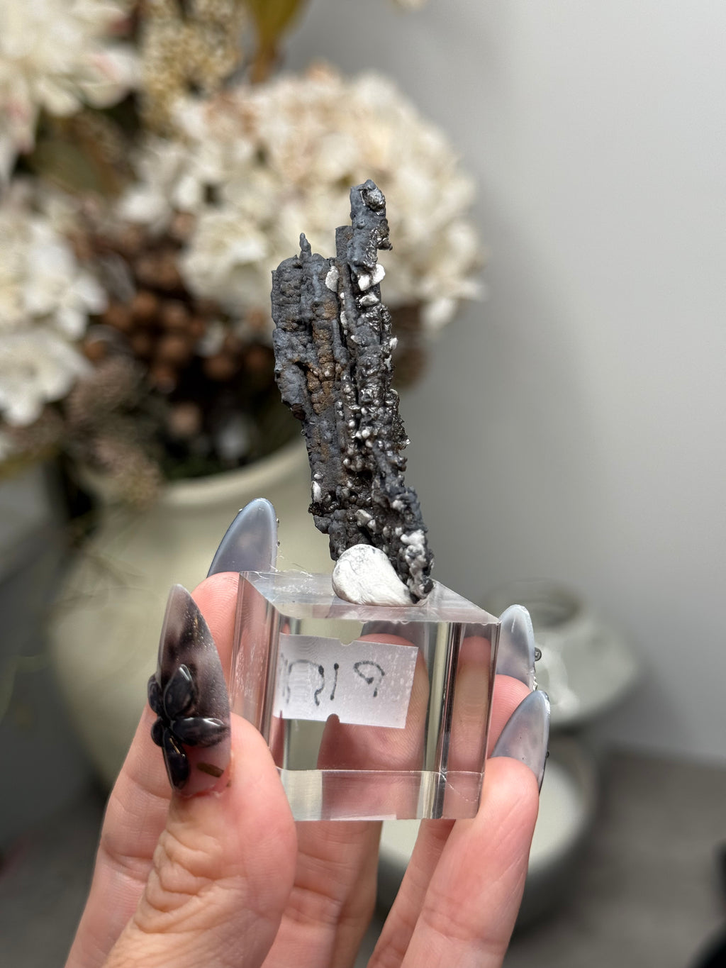 Goethite Stalactites with Calcite from Aouz, Er Rachidia Province, Morocco - P