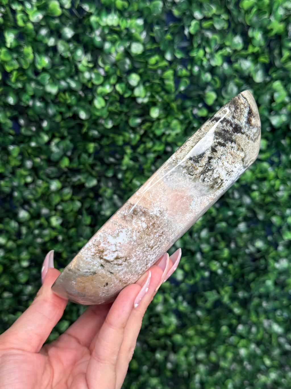 Pink Ocean Jasper Bowl 353g Madagascar