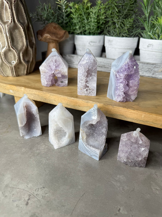 Druzy Amethyst Agate Crystal Towers