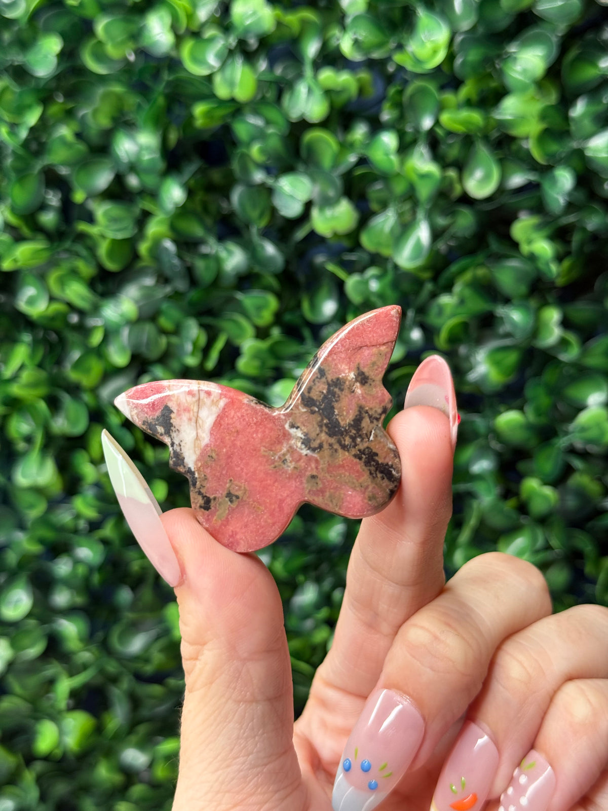 Rhodonite Mini Butterfly Crystal Carvings - Pakistan