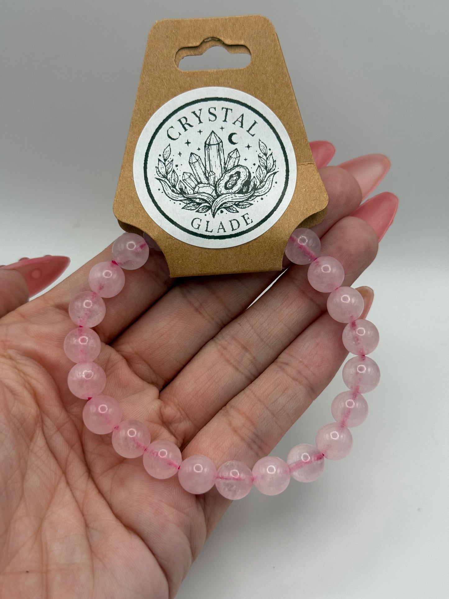 Rose Quartz Crystal Bracelet 6mm - 8mm