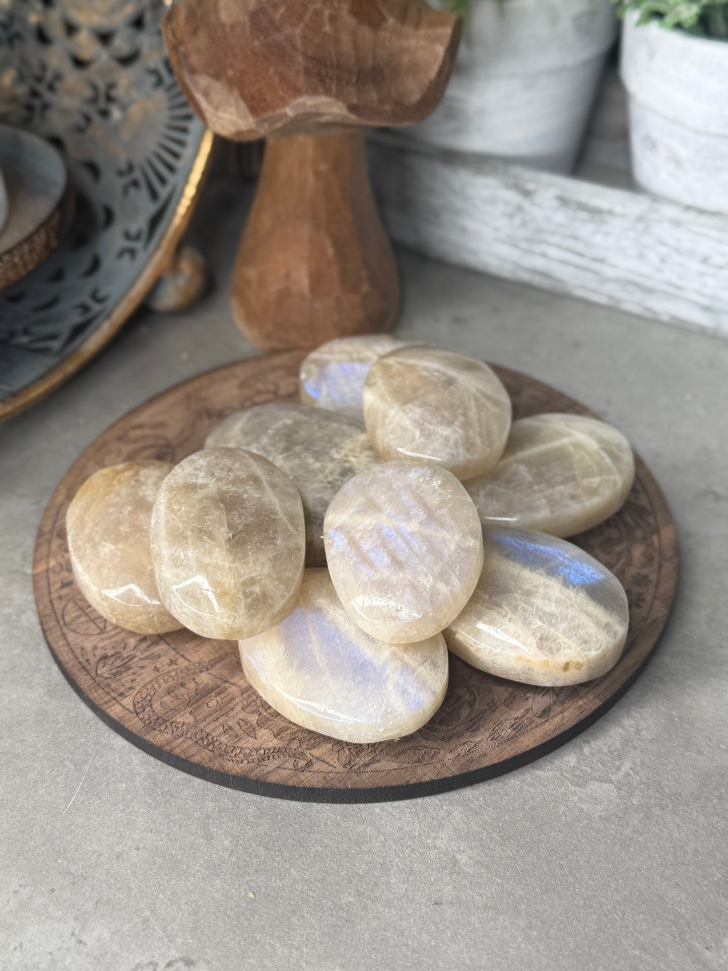 Moonstone Crystal Palmstones