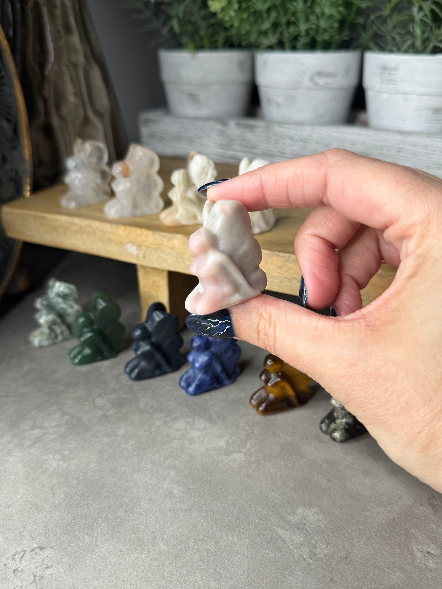 Sitting Fairy Mini Crystal Carving