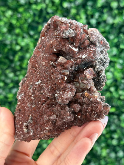 Red Hematite Quartz Crystal Specimen - Morocco D