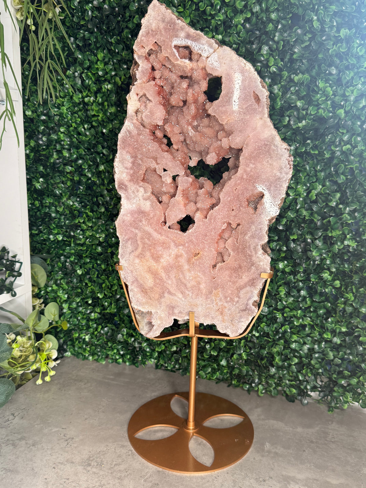XL Pink Amethyst Druzy Statement Slab 4600g