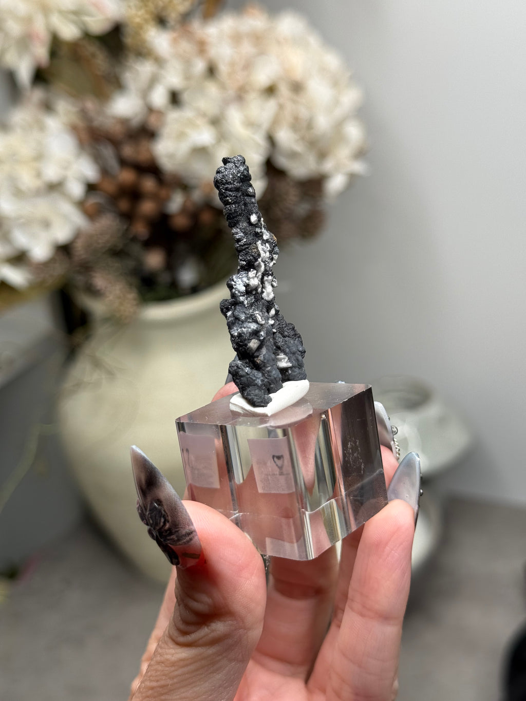 Goethite Stalactites with Calcite from Aouz, Er Rachidia Province, Morocco - N