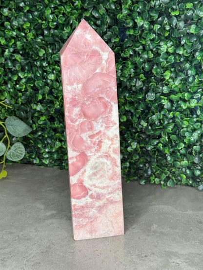 XL Pink Opal Tower Crystal Carving 1.8kg