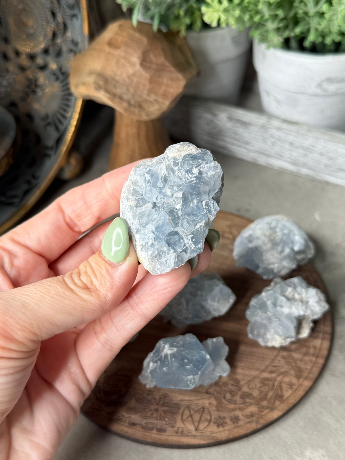 Raw Celestite Crystal Pieces - Random