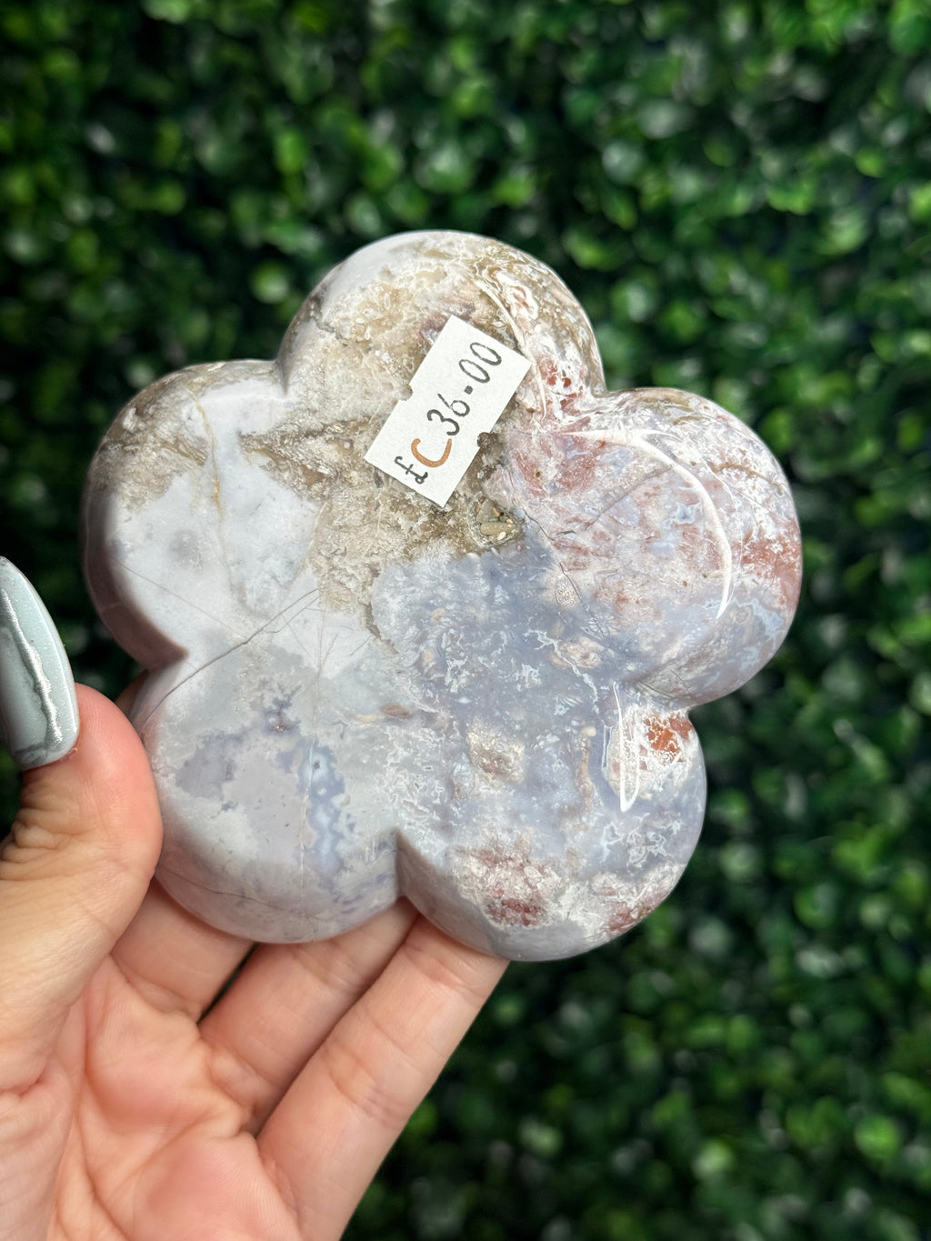 Pink & Purple Petrified Wood Bowl Trays Crystal Carvings - C