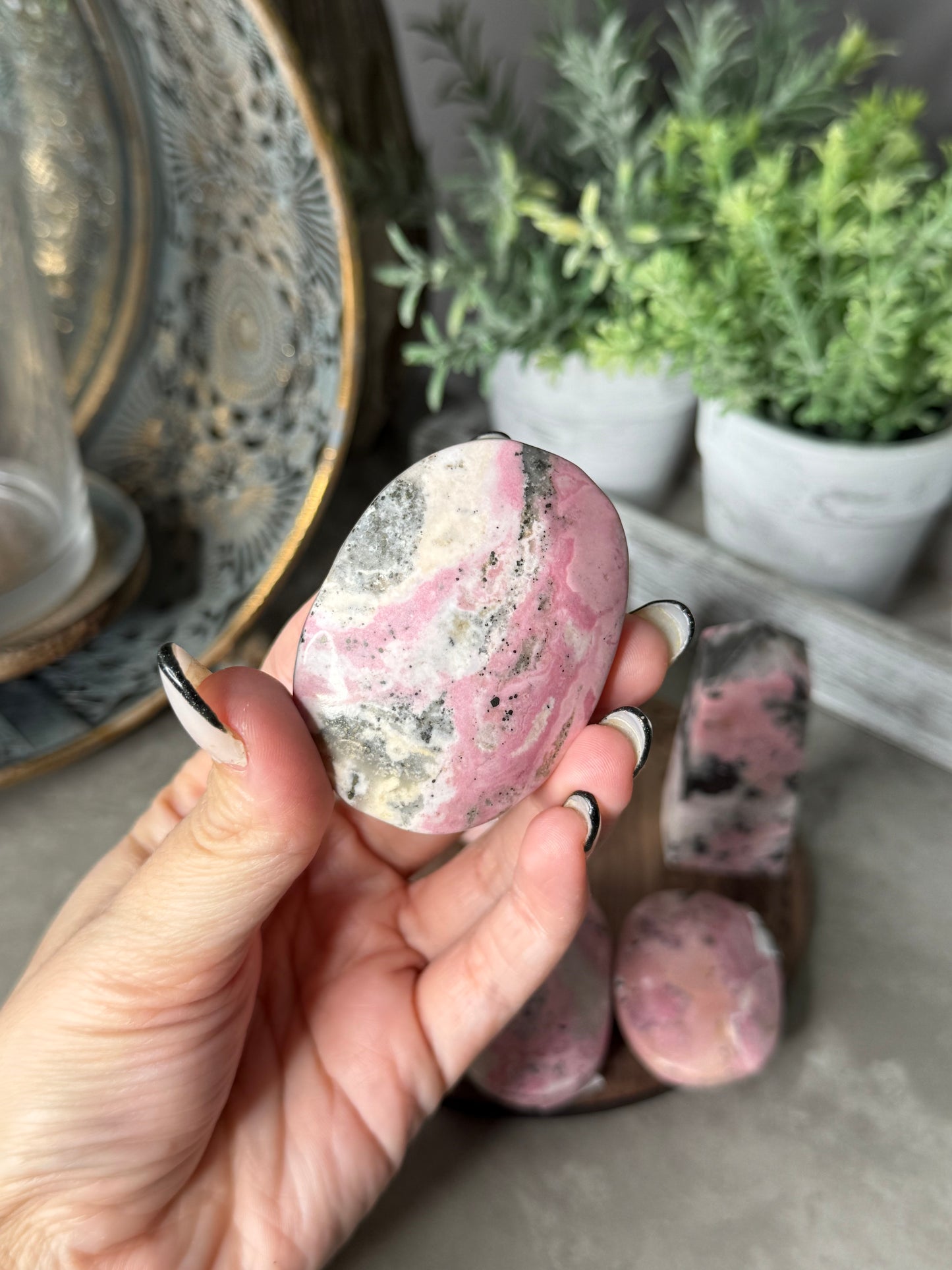 Peruvian Rhodonite Palms Hearts Towers