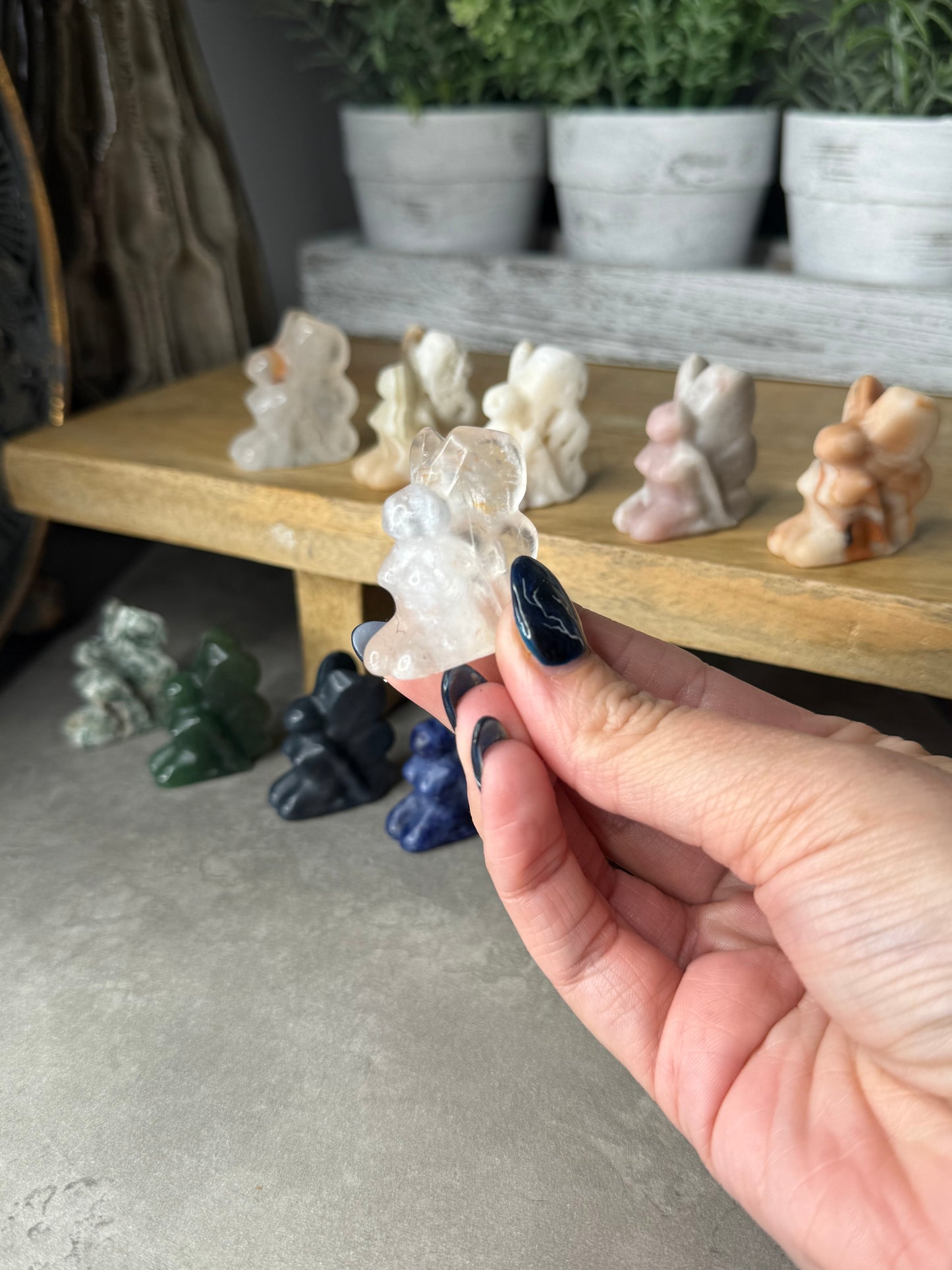Sitting Fairy Mini Crystal Carving