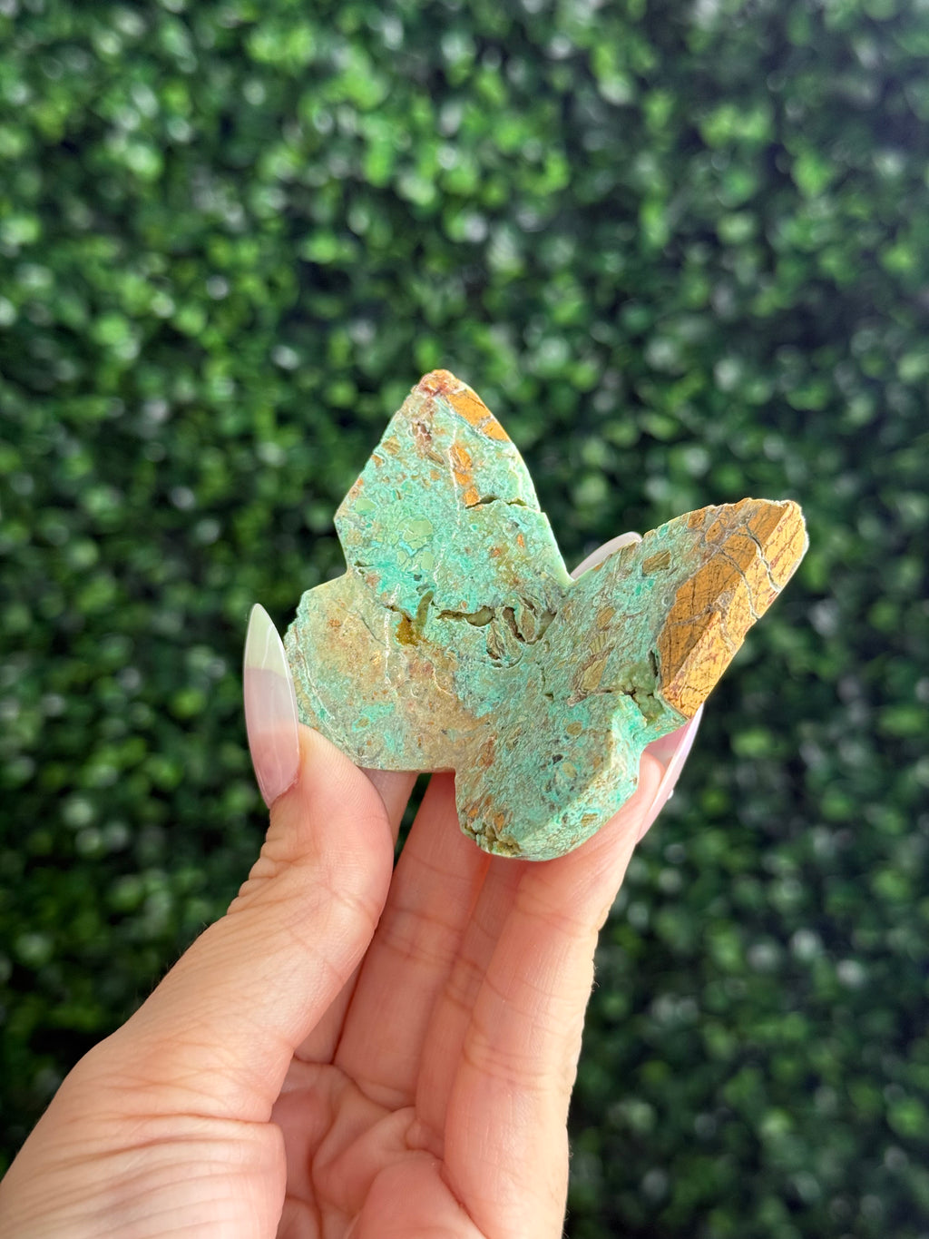 Smithsonite 3D Butterfly Crystal Carving - Indonesia - A