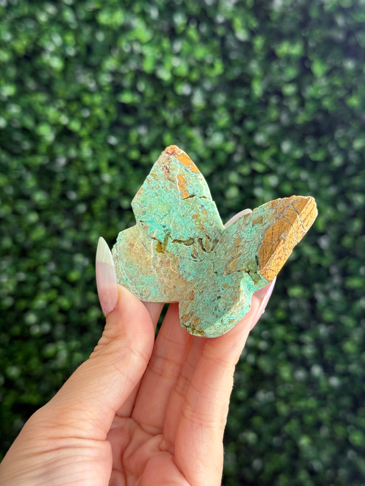 Smithsonite 3D Butterfly Crystal Carving - Indonesia - A