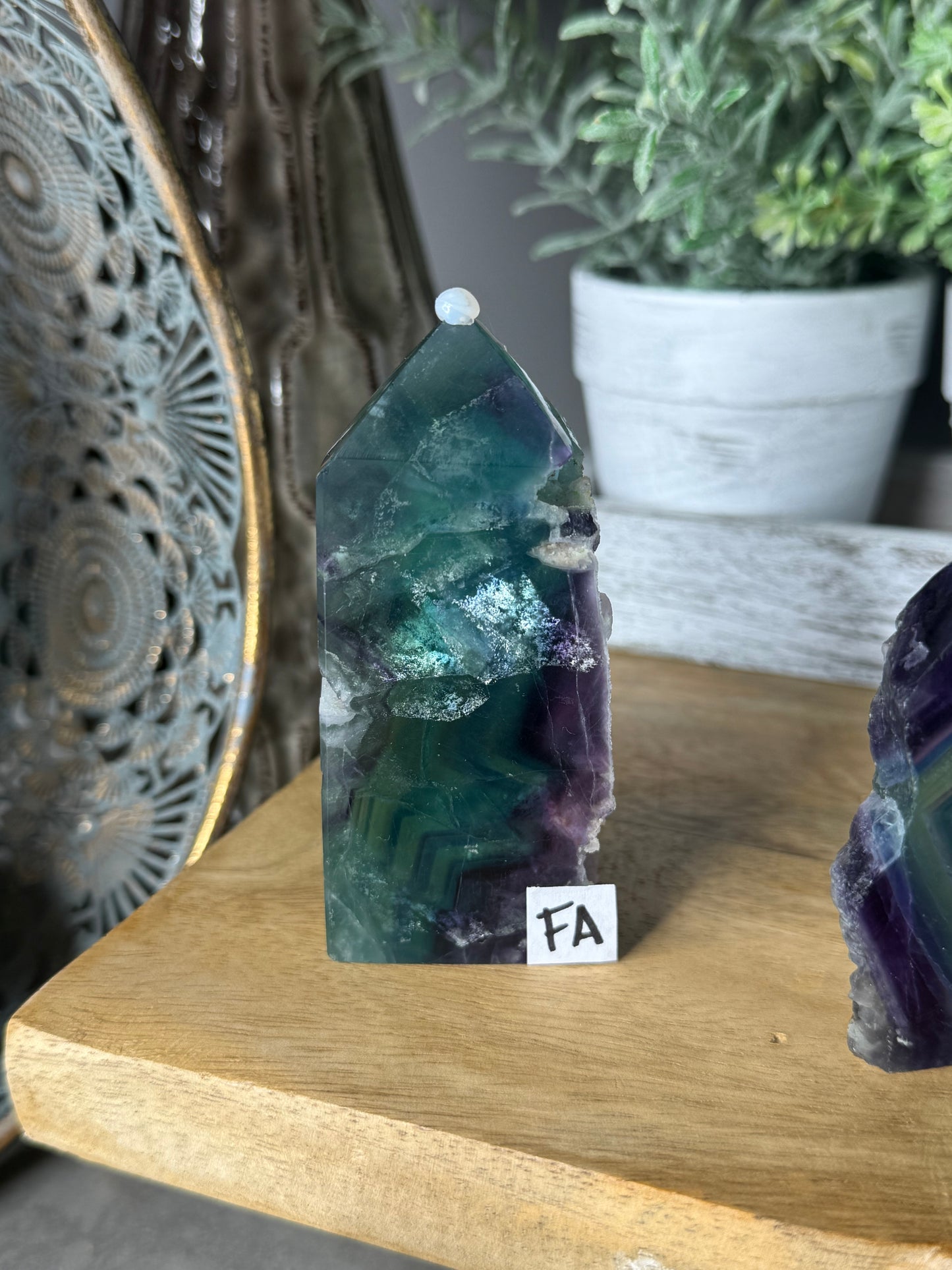 Rainbow Fluorite Druzy Towers