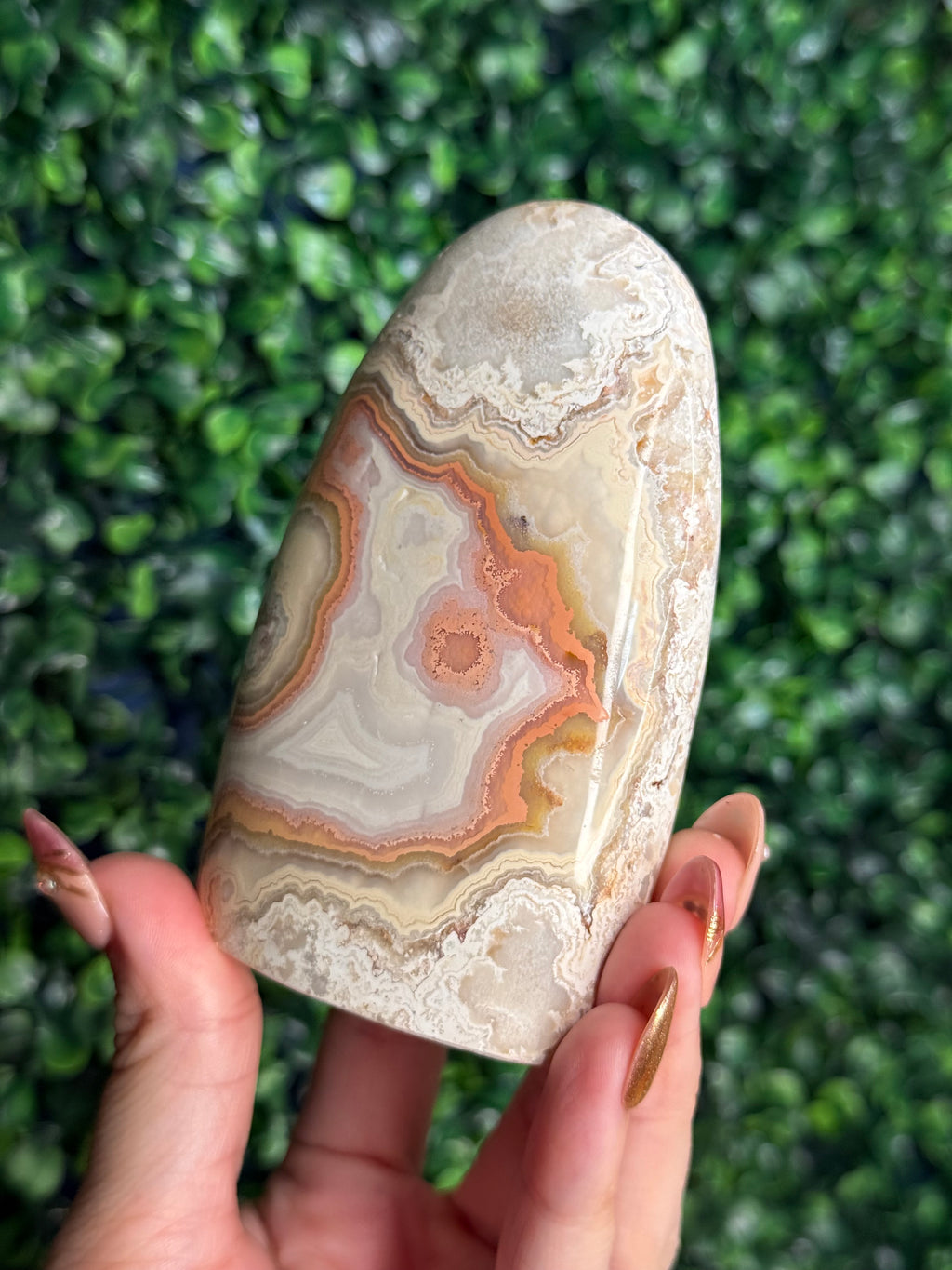 Colourful Crazy Lace Agate Freeform Crystal Carving from Indonesia A