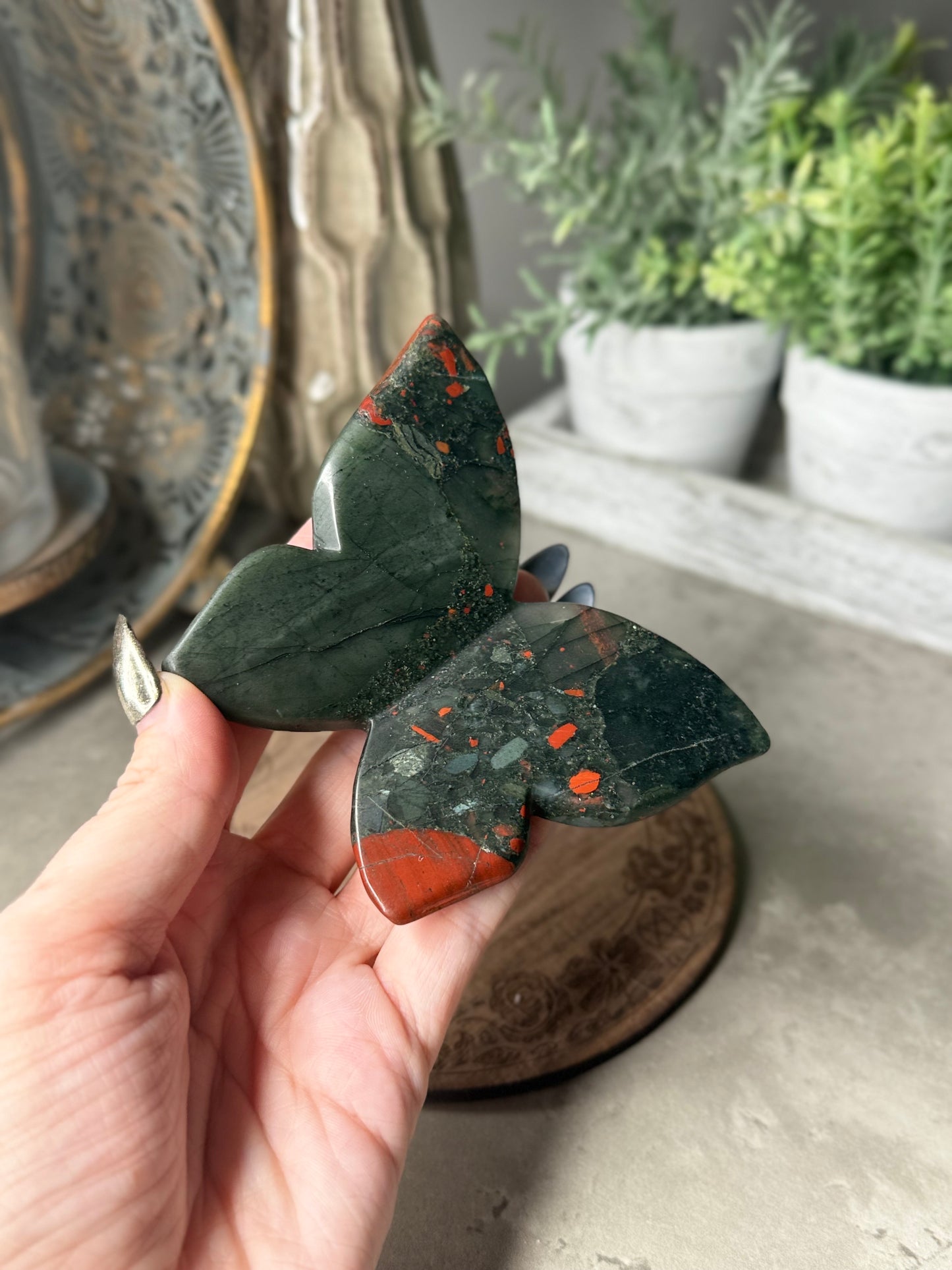 African Bloodstone 3D Butterfly