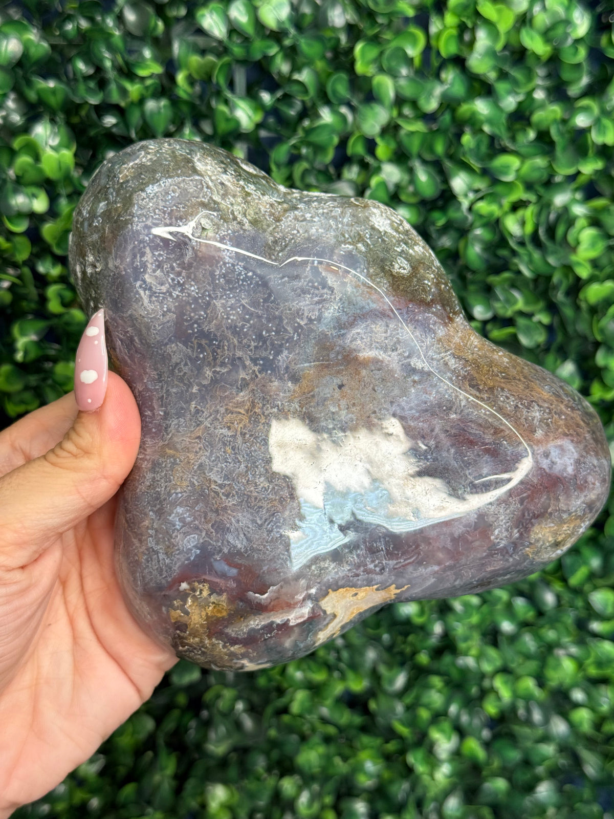 Pink Ocean Jasper Bowl 407g Madagascar