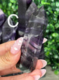 Dark and Moody Flourite Towers Crystal Carvings Imperfect