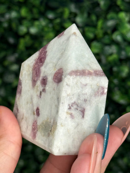 Pink Tourmaline Tower in Albite Matrix - India A
